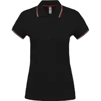 Kariban Pack 5 POLO MANCHES COURTES FEMME Black/Red/White - Kariban K251 - Taille L