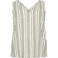 KAFFE CURVE Haut 'Mille' gris foncé / blanc