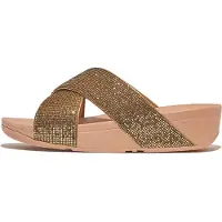 FitFlop Lulu Cross Slide - Glitterball Altgold GOLD 41