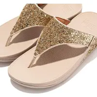 FitFlop Sandales FitFlop Lulu Glitter Toe Thongs pour femme, couleur Platino