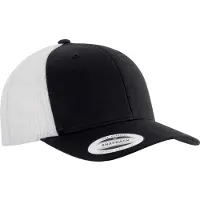K-Up Casquette Trucker mod?le r?tro - 6 panneaux Black/White - K-up KP912 - Taille One Size