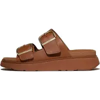FitFlop Sandales en cuir à deux lanières et boucle FitFlop Gen-FF BRAUN 39