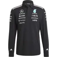 Adidas Mercedes-amg Petronas F1 Team Engineers Long Sleeve Polo Noir 2XL Homme