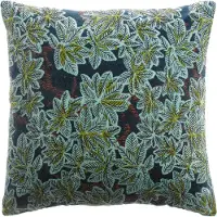 Vivaraise HOUSSE DE COUSSIN IMPRIME ARIANE PETROLE