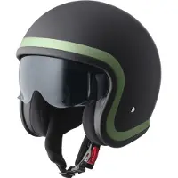 GMS-Moto Ride, casque ouvert ,Mat Noir/Vert ,M