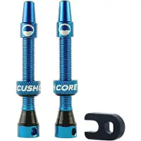 CushCore Presta Tubeless Valves Bleu 55 mm