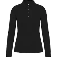 Kariban Pack 5 Polo jersey manches longues femme Noir - Kariban K265 - Taille XL