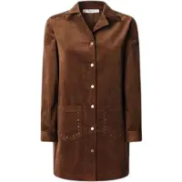 Pepe Jeans pour femme. PL9537694 Robe brune Noelia (S), Marron, Casuel, Coton, Manche longue