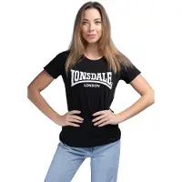 Lonsdale T-shirt 'Cartmel' noir / blanc