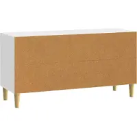 vidaXL Meuble TV 99 x 34,5 x 50 cm, blanc brillant, aggloméré