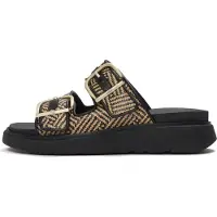 FitFlop FitFlop Gen-FF Sandales à boucle et motif tressé à deux barrettes, NOIR, taille 37