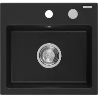 Mexen Milo évier 1 bac en granit 435 x 410 mm, Noir - 6505441000-77