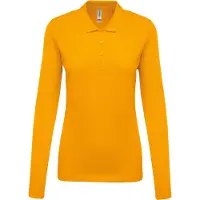Kariban Polo piqu? manches longues femme Yellow - Kariban K257 - Taille S