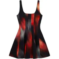 Desigual Robe gris / rouge / noir