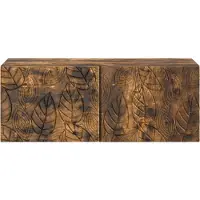 vidaXL Meuble TV mural 98 x 41 x 30 cm Chêne fumé