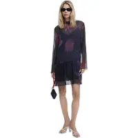 Desigual Robe vert / lilas / baie / noir
