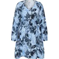 KAFFE CURVE Robe bleu / bleu marine / blanc