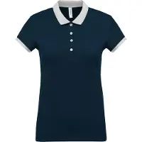 Kariban Pack 5 Polo piqu? bicolore femme Navy/Oxford Grey - Kariban K259 - Taille L