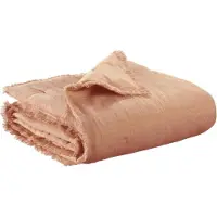 Vivaraise Plaid Uni En Coton Epice 135 X 200