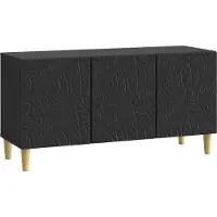vidaXL Meuble TV 99 x 34,5 x 50 cm Noir Panneau de particules