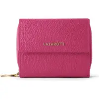 Lazarotti Cuir porte-monnaie Bologna Leather Wallet With 8 Card Slots Hot Pink rose