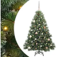 vidaXL Sapin de Noël artificiel avec 150 LED Vert 150 cm PE et PVC