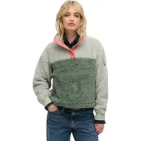 Superdry pour femme. W2012349A Polaire super douce Mash Up vert (M), Casuel, Polyester