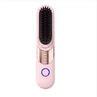 INF Lisseur et boucleur 2-en-1 sans fil - Portable, rechargeable, anti-brûlure Pink