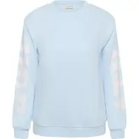 KAFFE CURVE Sweat-shirt 'KCMila' bleu clair / blanc