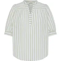 Fransa Chemisier vert clair / blanc