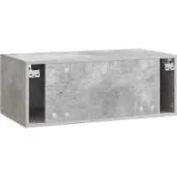 vidaXL Meuble TV mural 59,5 x 41 x 30 cm Gris béton