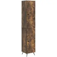 vidaXL , ensemble de deux armoires, matériau de bois imitation chêne fumé