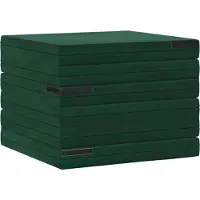 vidaXL Matelas Pliant 140 x 67 x 45 cm Vert foncé