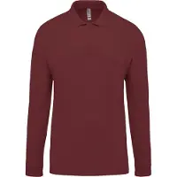 Kariban Pack 5 Polo piqu? manches longues homme Wine - Kariban K256 - Taille XL