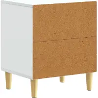 vidaXL Table de chevet Blanc 43 x 34,5 x 50 cm Bois d'ingénierie