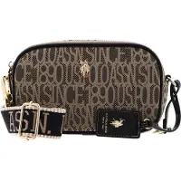 U.S. POLO ASSN. sac à épaule bandoulière Jacquard Crossbody Bag With Zip Black taupe