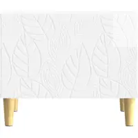 vidaXL Table basse blanche brillante 50 x 49 x 40 cm en aggloméré
