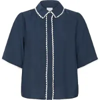 Ichi Chemisier 'IHLENI' bleu foncé / blanc