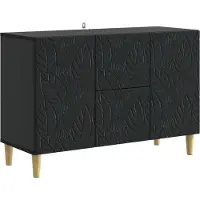vidaXL Buffet noir 89 x 34,5 x 60 cm en aggloméré