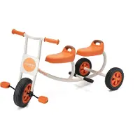 Eduplay edusante EM5504 Taxi 2 places à pédales pour enfants, 114 x 55 x 61,3 cm, orange/blanc/noir