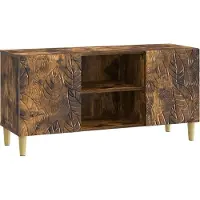 vidaXL Meuble TV 102 x 34,5 x 50 cm en aggloméré chêne fumé