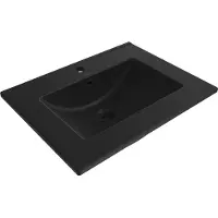Mexen Atena lavabo encastré dans le plan de travail 60 x 46 cm, noir mat - 25016070