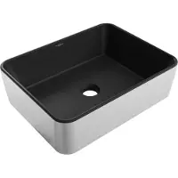Mexen Catia lavabo à poser 48 x 37 cm, noir mat/argent - 21314874