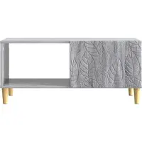 vidaXL Table basse Sonoma gris, 90 x 50 x 40 cm, en panneaux de particules
