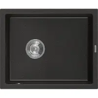 Mexen Pedro Évier en granit à 1 bac 560 x 460 mm, noir/or métallisé - 6508561000-75