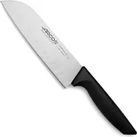 Arcos Couteau Santoku avec lame Granton, série NIZA, , Noir, (L)314mm