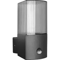 BS Rollen Applique LED extérieure Peonia - Noir mat - Avec détecteur de mouvement - IP54