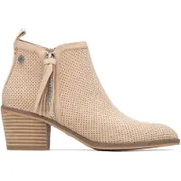 Refresh pour femme. 17515105-BEIGE Bottines 175151 beige (41), 3 à 5 cm, Fermeture éclair, Casuel