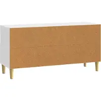 vidaXL Meuble TV 102 x 34,5 x 50 cm, blanc brillant, aggloméré