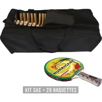 Sporti France Kit Raquette (sac + 20 Raquettes) Hurricane
